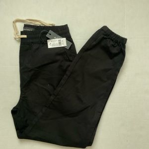 BLACK MENS PACSUN DRAWSTRING JOGGERS